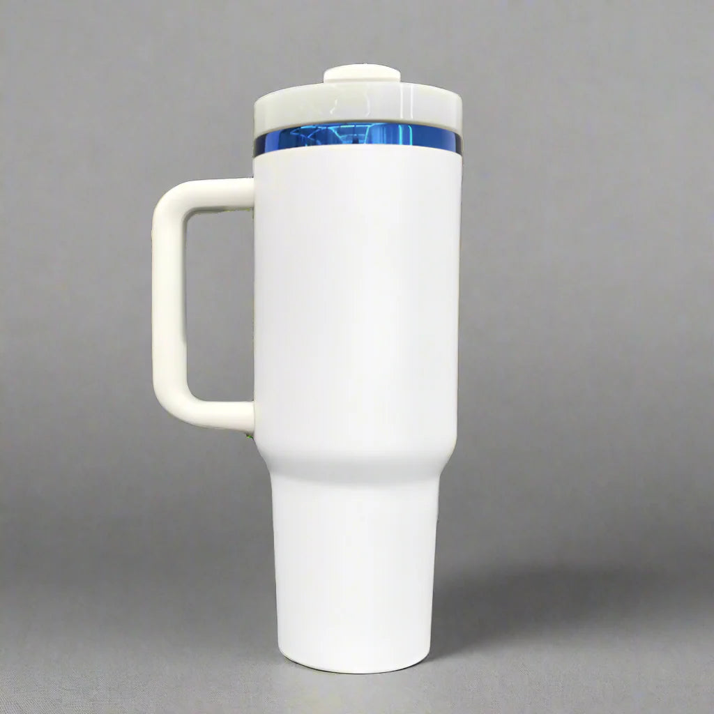40oz Blue Plated Tumbler