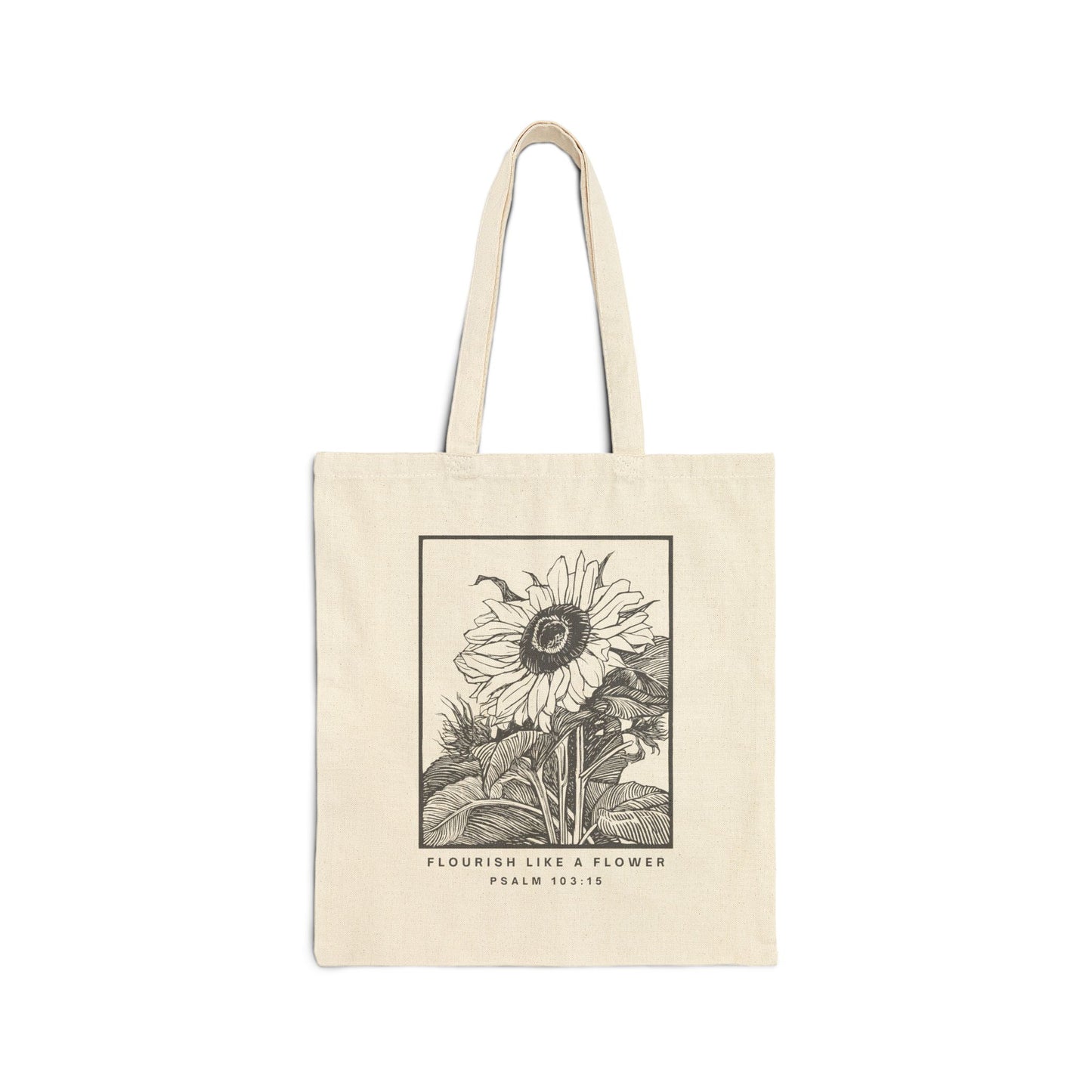 Sunflower Cotton Canvas Tote Bag