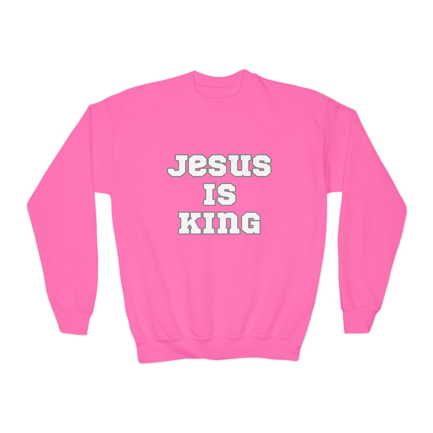 Jesus is King Pink Sweatshirt