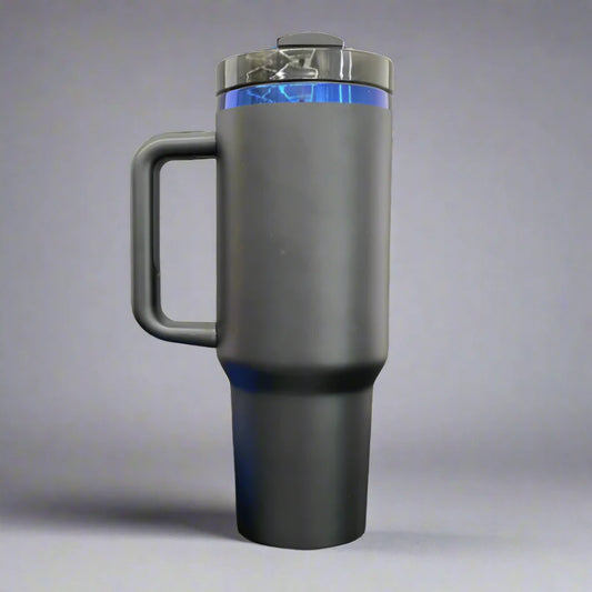40oz Blue Plated Tumbler